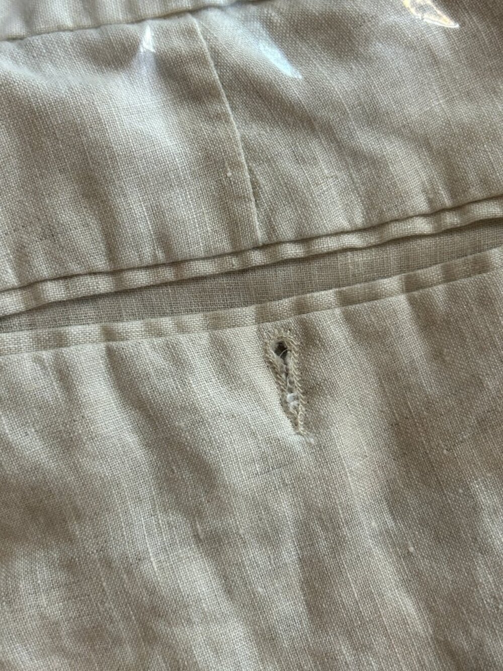 100% Linen Pants Men 38x32 Natural Oatmeal Beige WideLeg Relaxed Coastal Grandpa - Picture 10 of 10